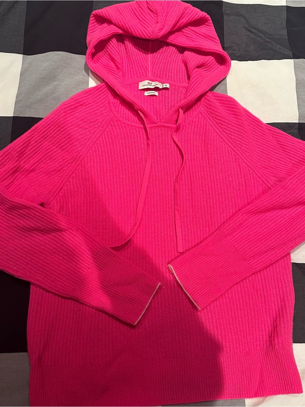 Women’s Hot Pink Cashmere Hoodie